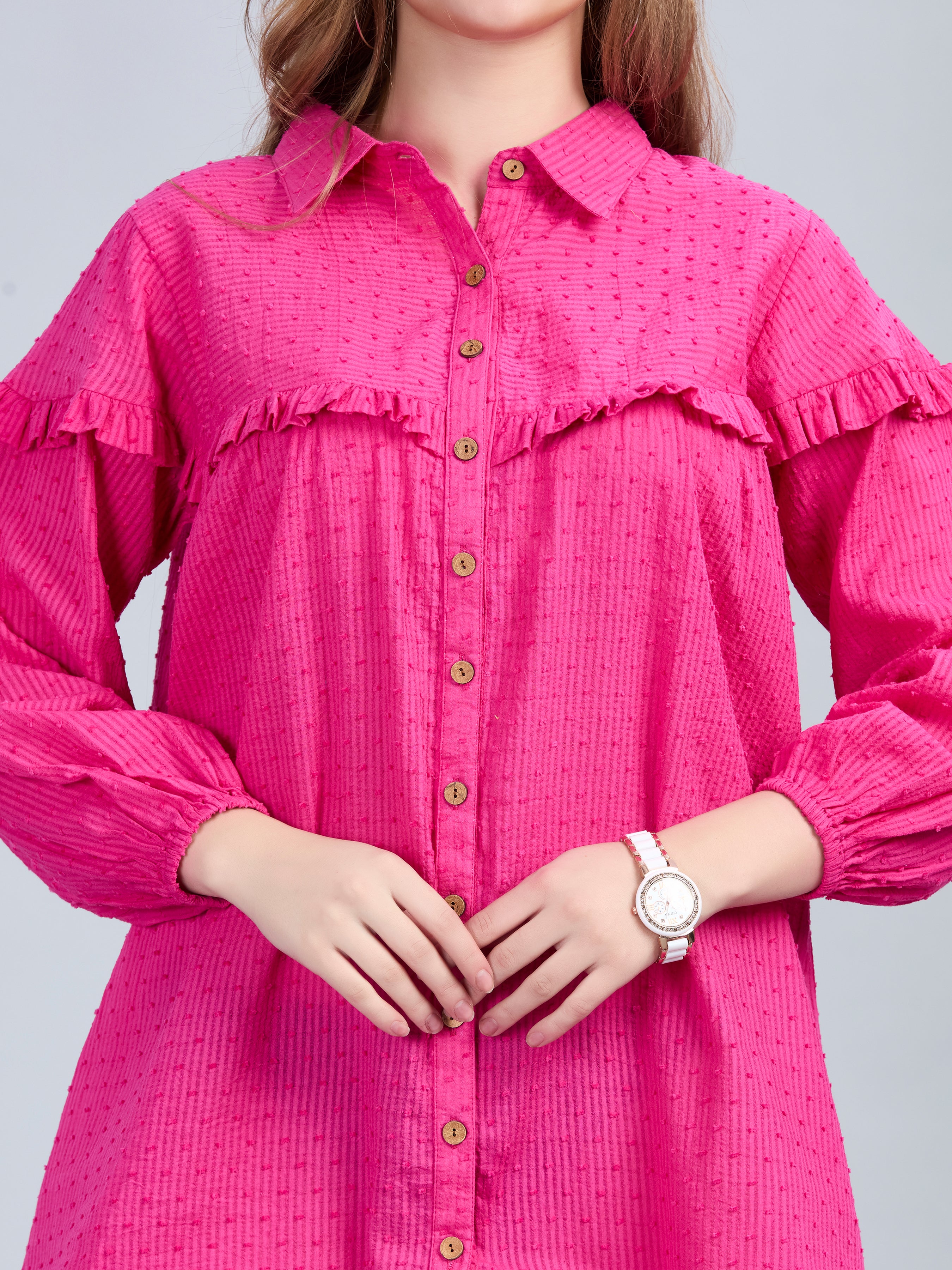 Autumn Hues Button Up Shirt Dress