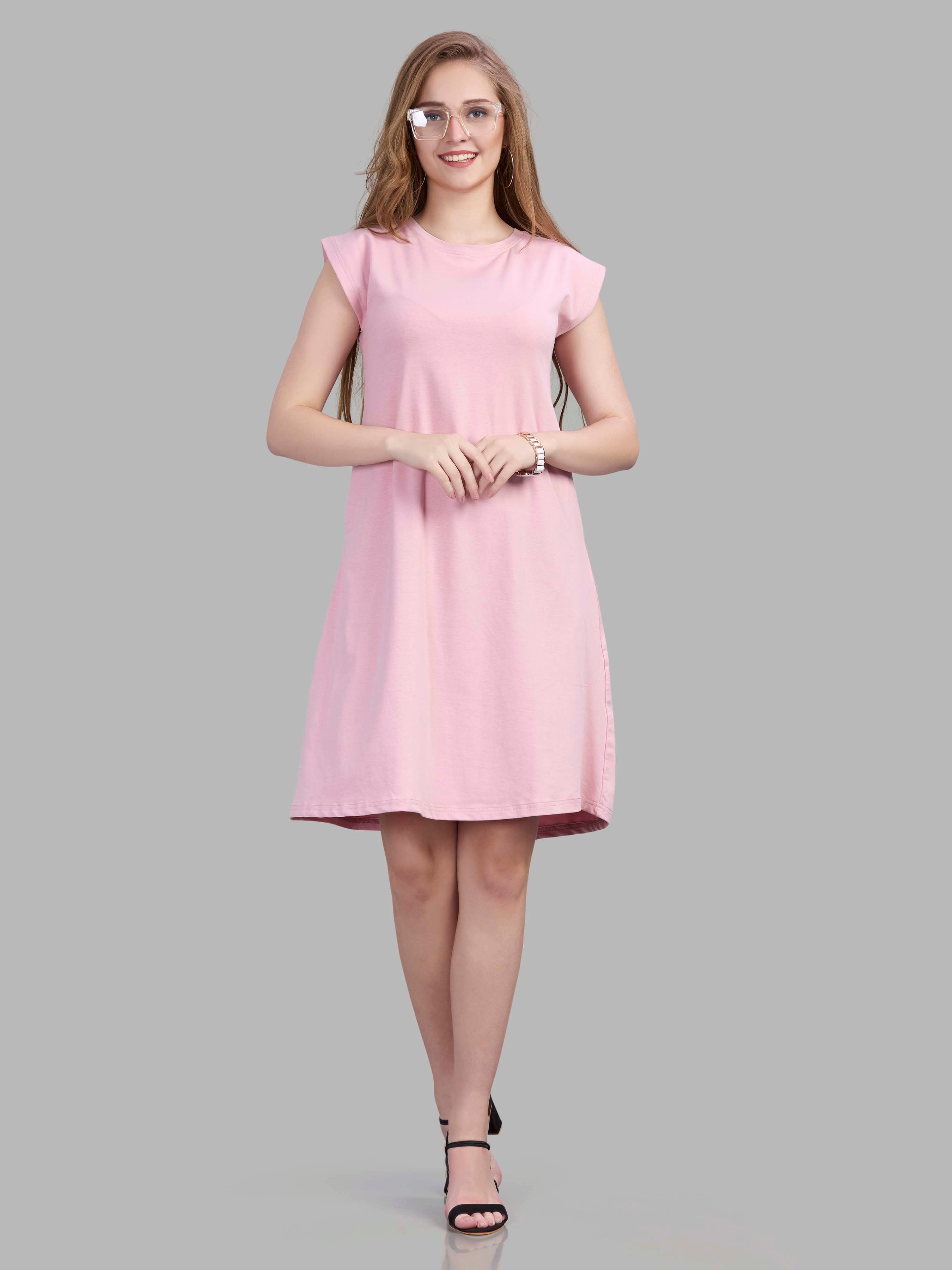 Cotton looper lycra shift dress
