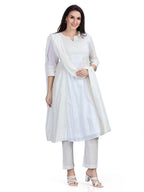 Mul Cotton kurta pants and dupatta set