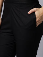 Autumn Hues Black Floral Printed Kurta with pant
