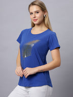 Women Leaf Print T-Shirt