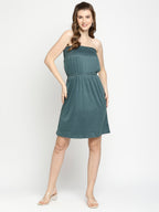 Autumn Hues Strapless A-Line Tube Dress