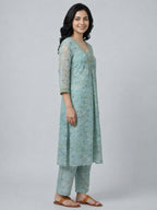 Autumn Hues Floral Printed Kurta & Palazzo Co-ord Set