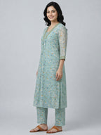 Autumn Hues Floral Printed Kurta & Palazzo Co-ord Set