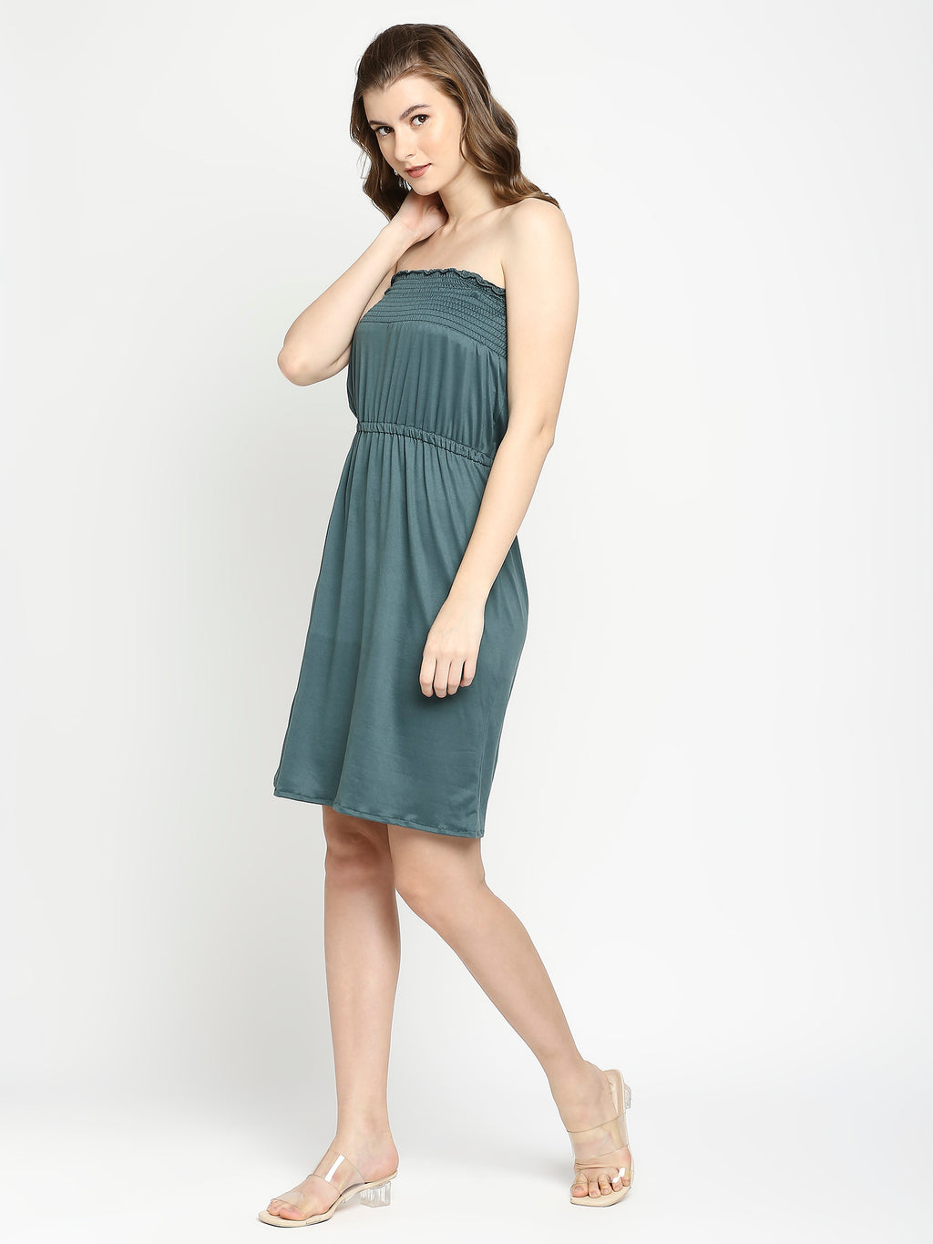 Autumn Hues Strapless A-Line Tube Dress