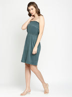 Autumn Hues Strapless A-Line Tube Dress
