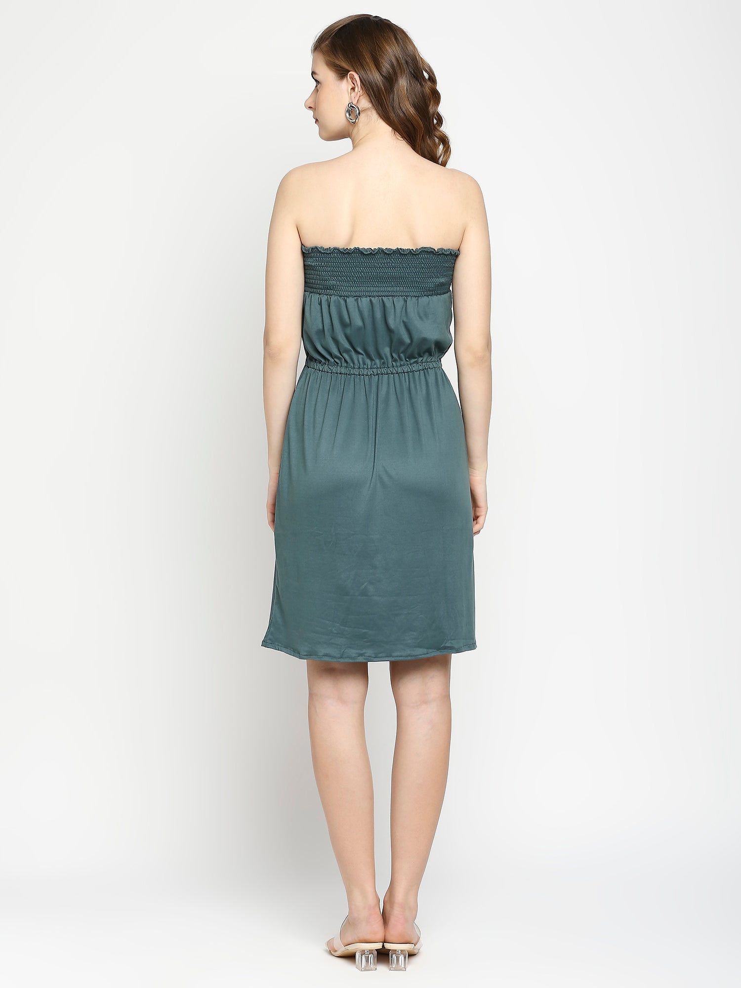 Autumn Hues Strapless A-Line Tube Dress