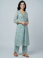 Autumn Hues Floral Printed Kurta & Palazzo Co-ord Set
