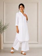Autumn Hues Solid Shirt Kurta Co-Ord Set