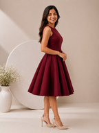Autumn Hues Women’s Sleeveless Fit & Flare Midi Dress