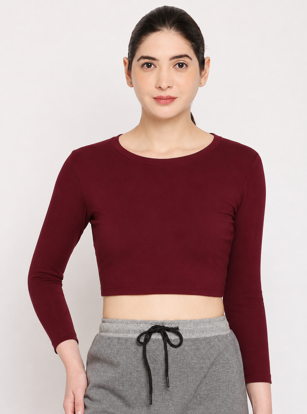 Autumn hues Women's Full Sleeve Crop Top