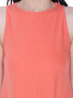 Autumn Hues Round Neck Sleeveless Casual A-Line Dress
