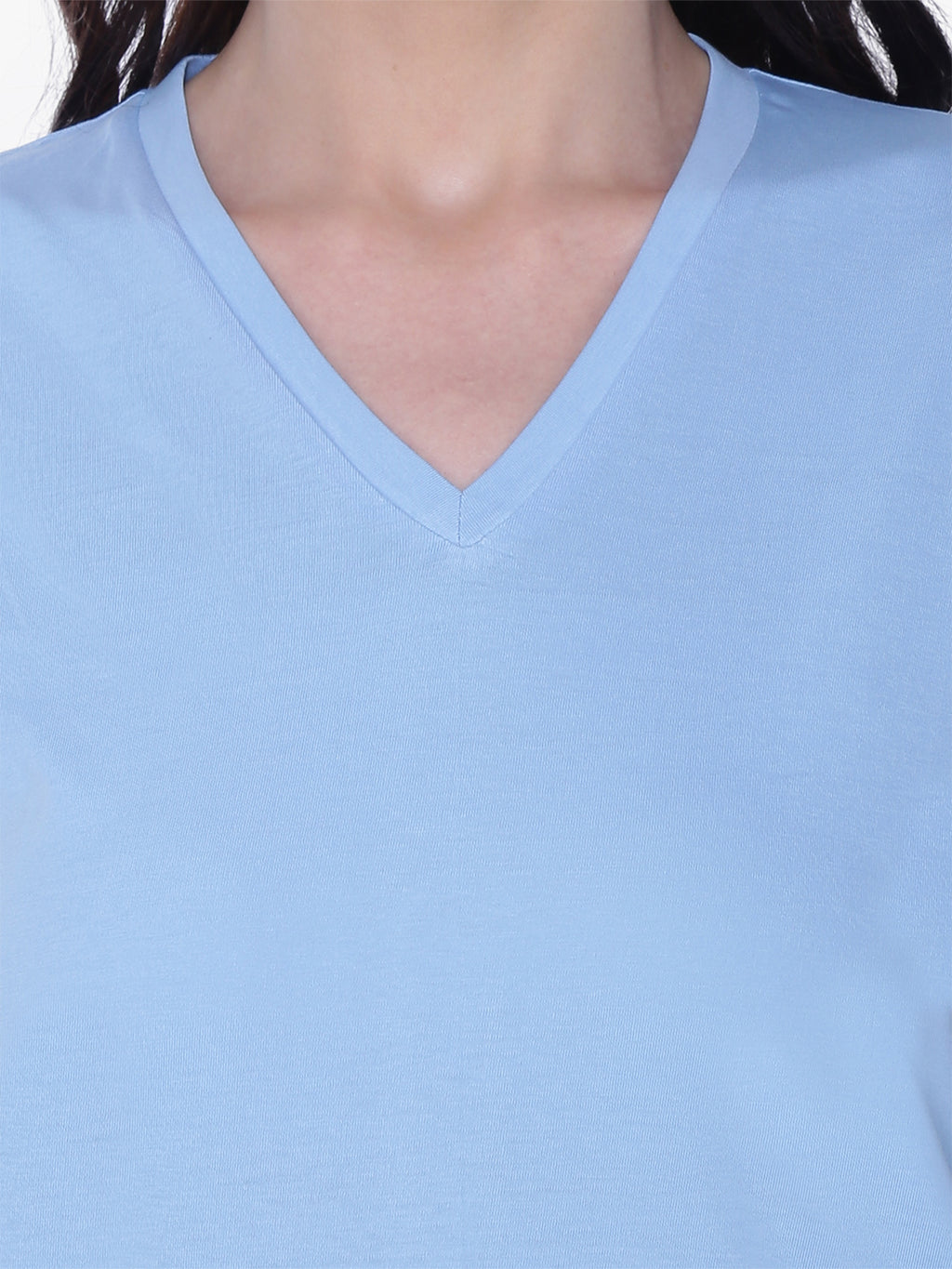 Autumn Hues Cotton V-Neck Short Sleeves Casual T-shirt Dress