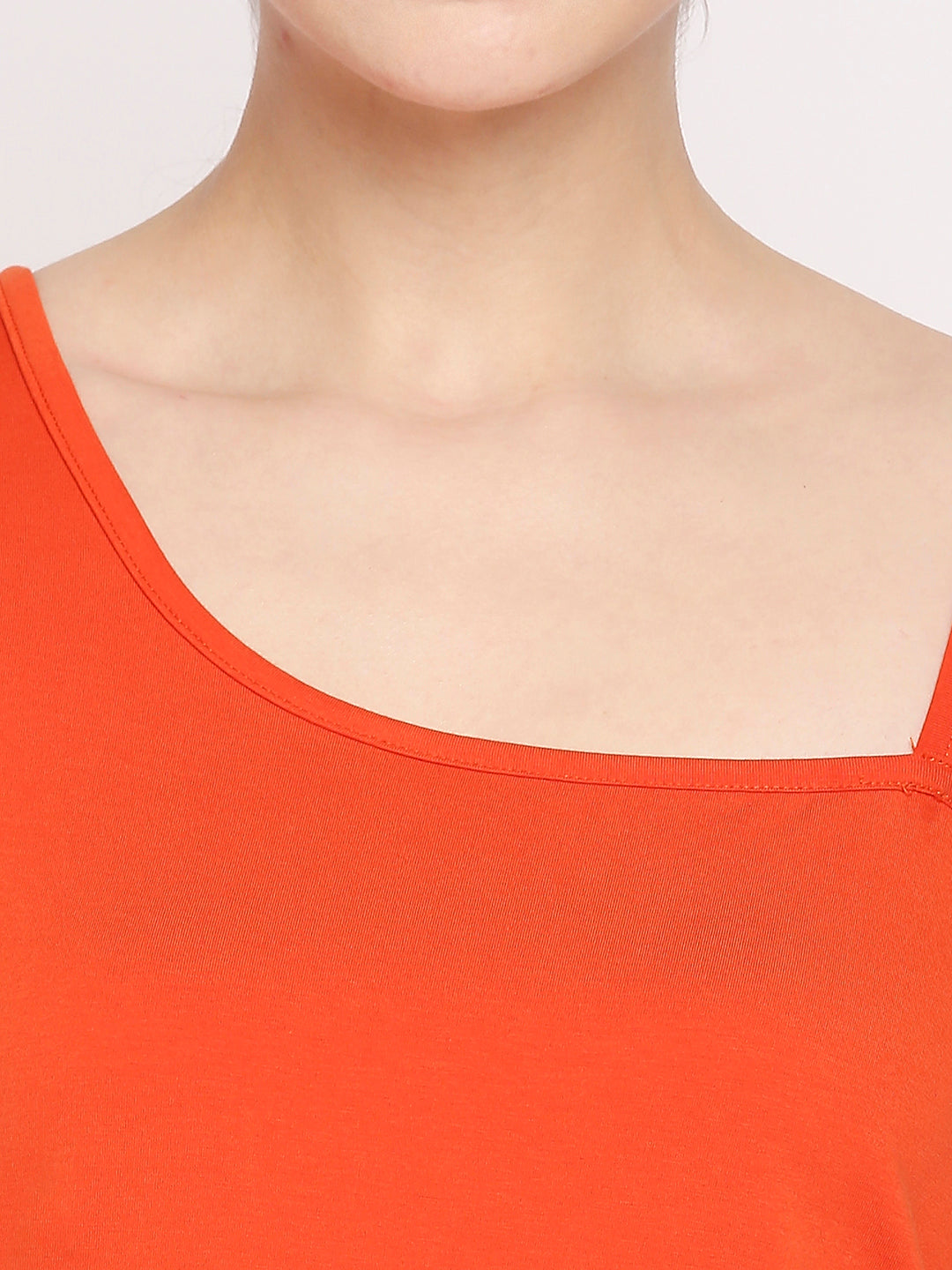 Autumn Hues Orange One Shoulder Sheath Dress