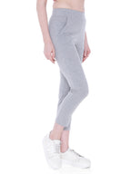 Autumn Hues Women Grey Solid Cotton Track Pants