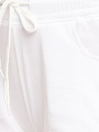 Autumn Hues Women White Low-Rise Cotton Shorts