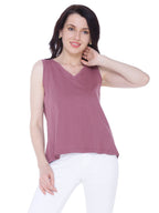 Autumn Hues Cotton top in Mauve colour