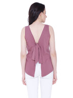 Autumn Hues Cotton top in Mauve colour