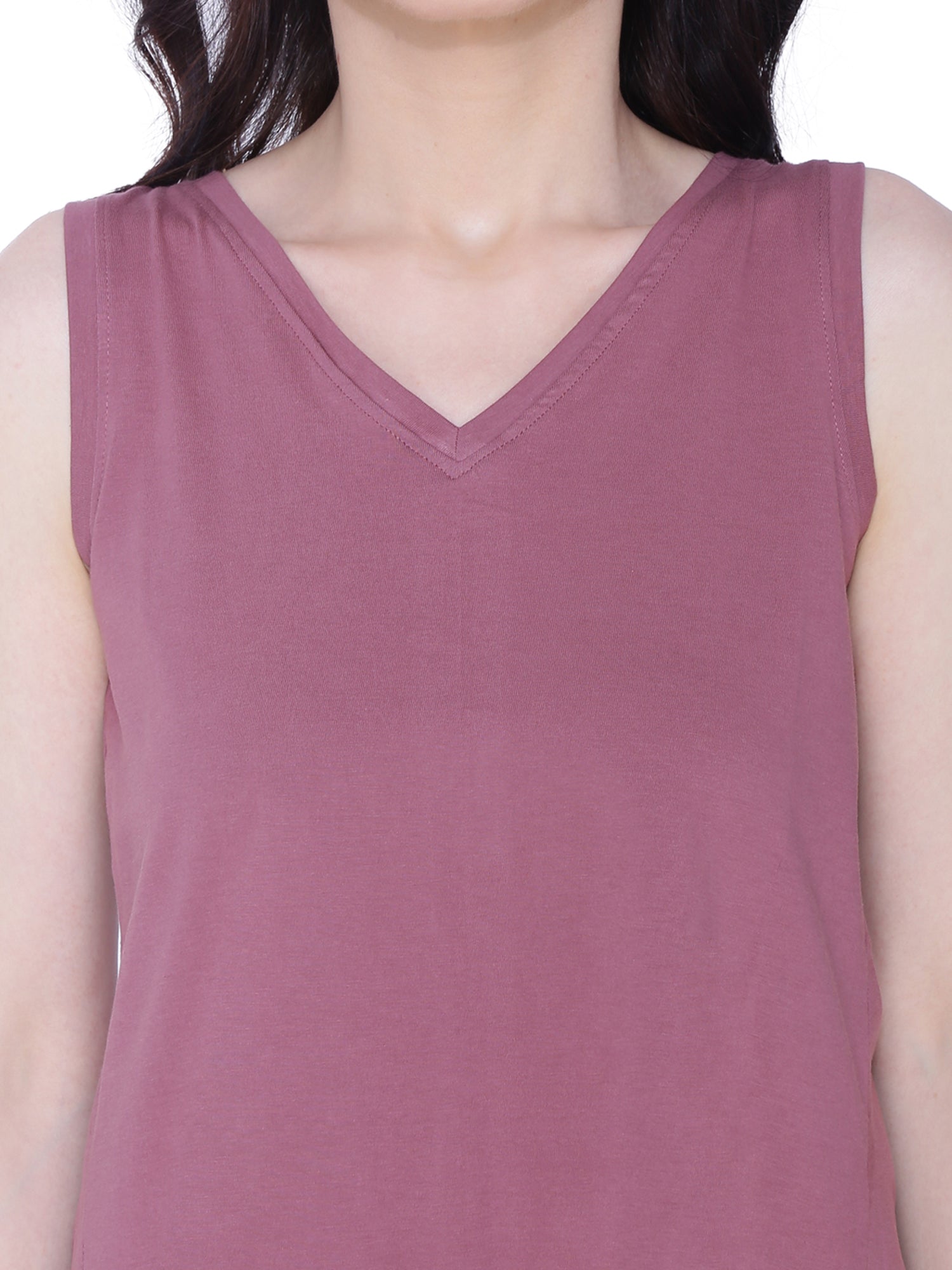 Autumn Hues Cotton top in Mauve colour