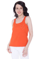 Autumn Hues Orange Tank Top