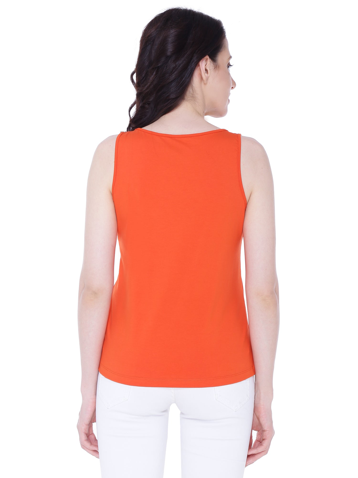 Autumn Hues Orange Tank Top