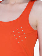 Autumn Hues Orange Tank Top