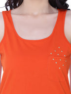 Autumn Hues Orange Tank Top
