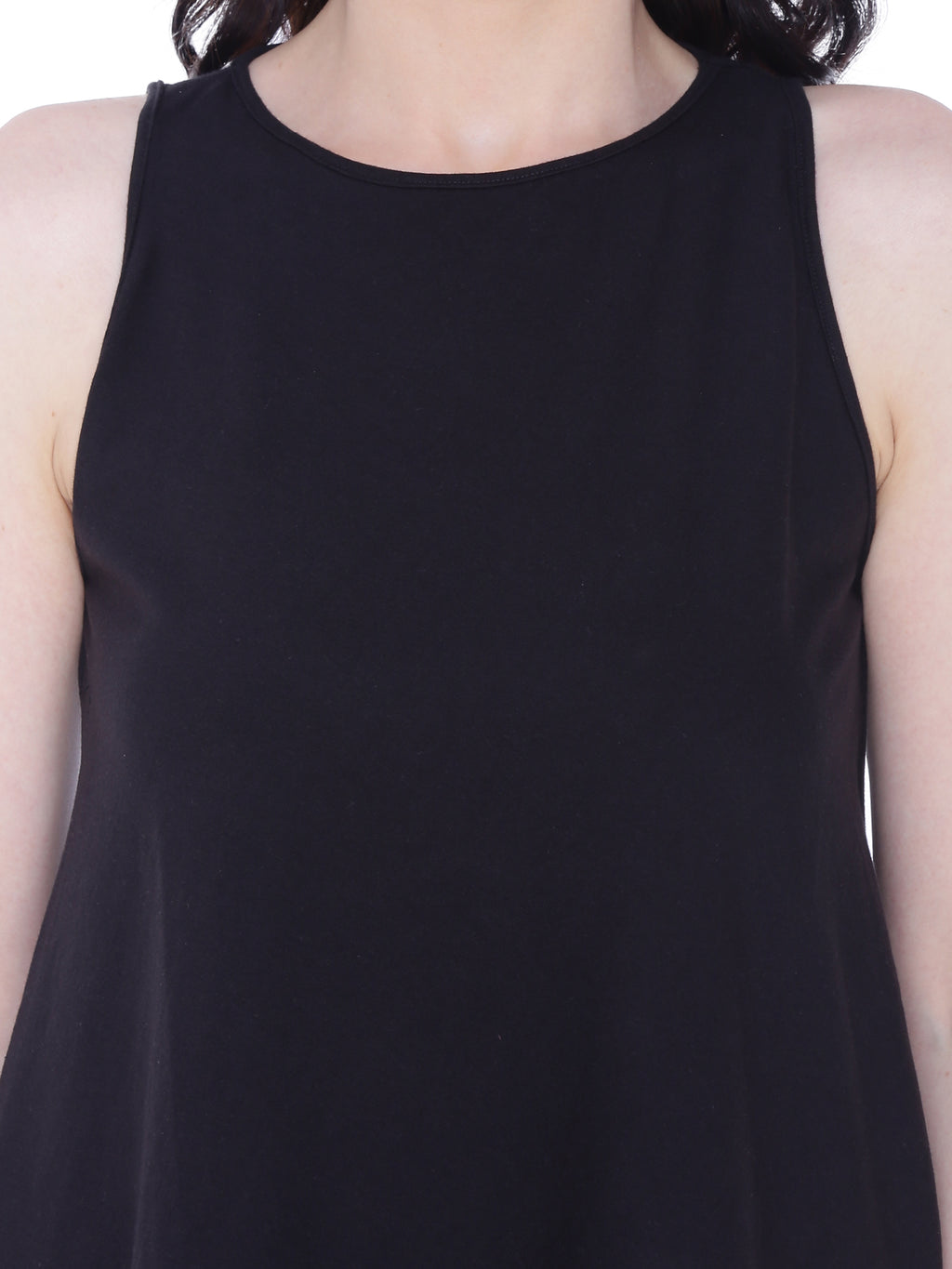 Autumn Hues Cotton Top in Black colour