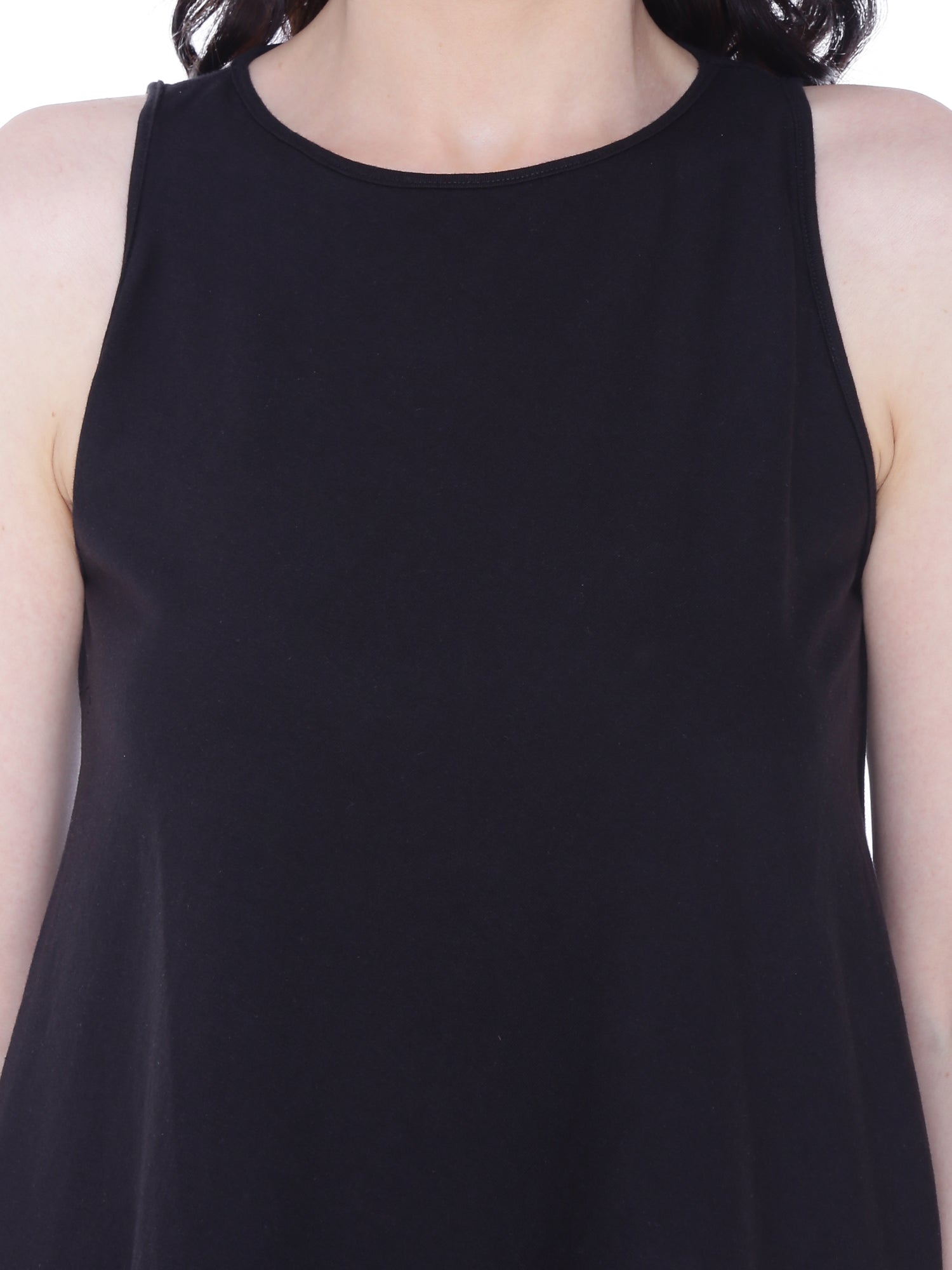 Autumn Hues Cotton Top in Black colour