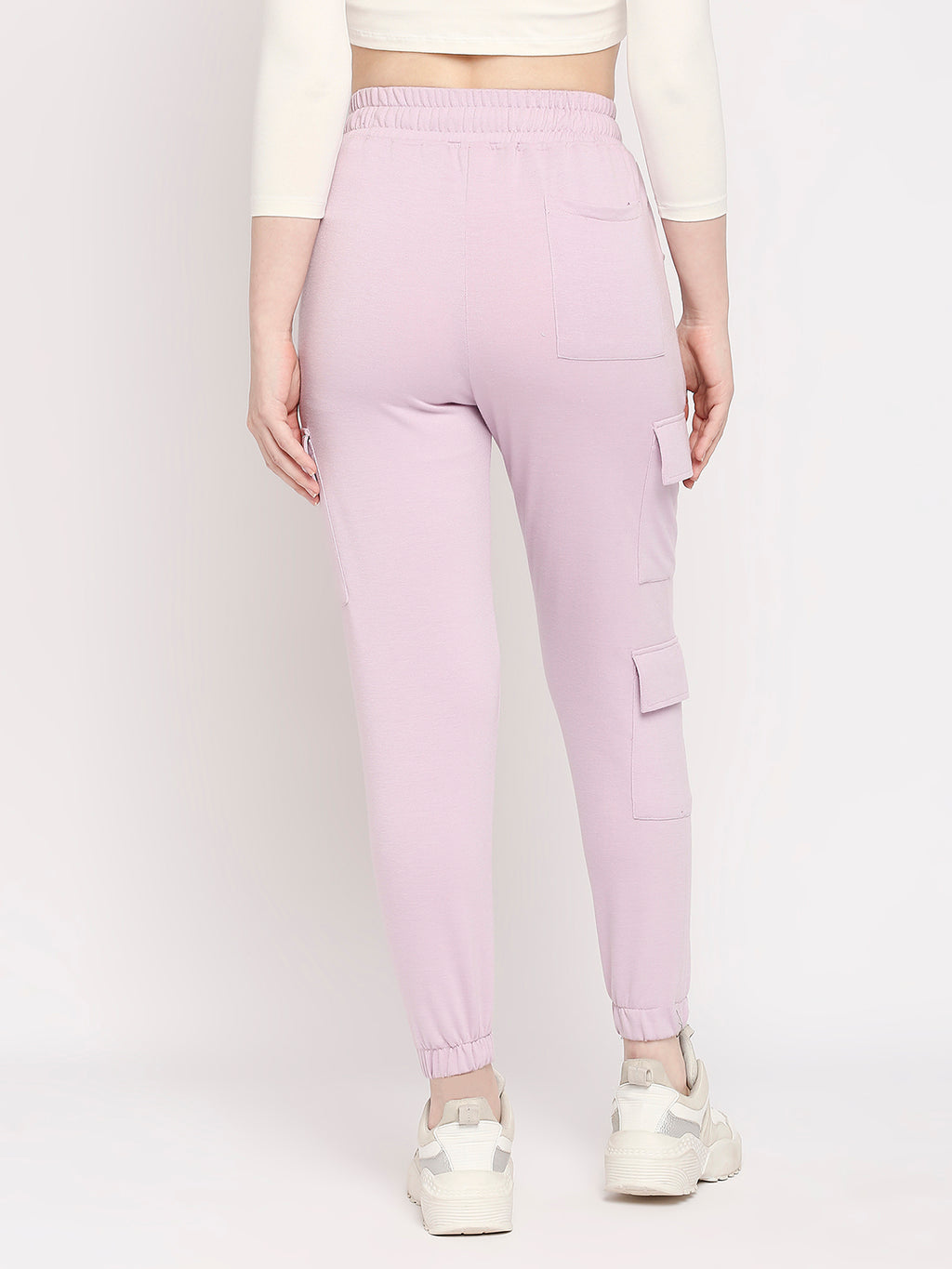 Autumn Hues Women Purple Solid Cotton Joggers