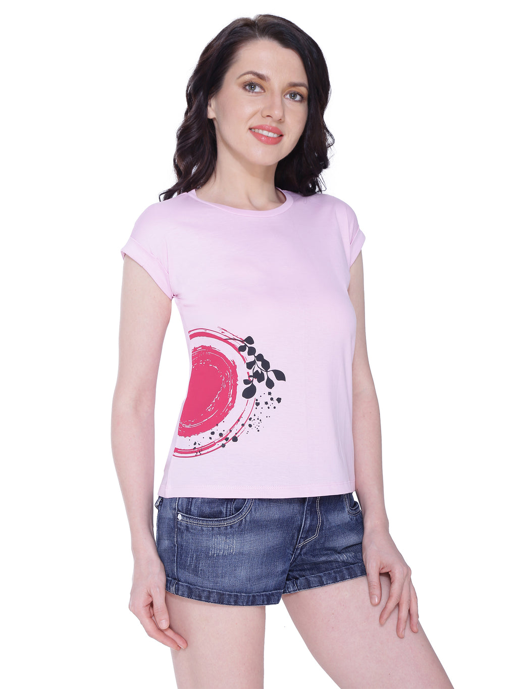 Autumn Hues Comfort Floral Opaque Casual T-Shirt