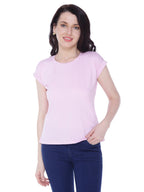 Autumn Hues Women Pink Extended Sleeves  Cotton  T-shirt