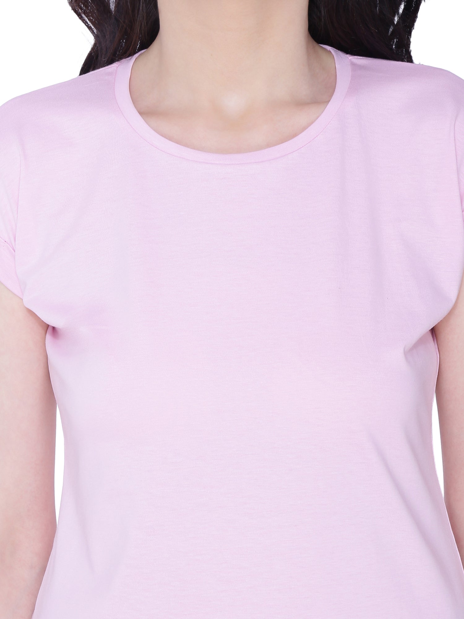 Autumn Hues Women Pink Extended Sleeves  Cotton  T-shirt