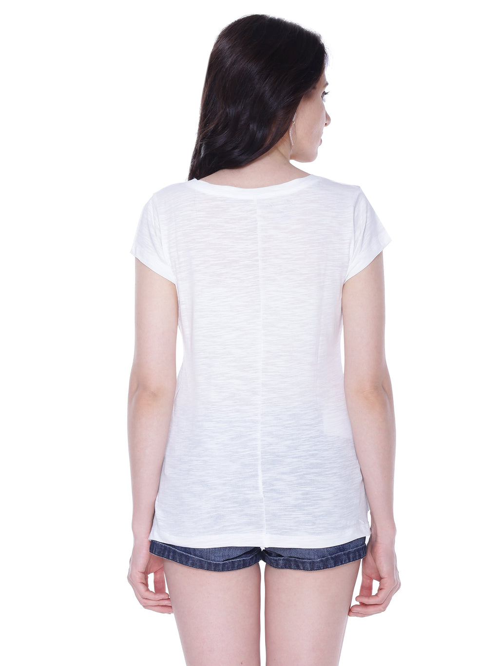 Autumn Hues Women Grey V-Neck T-shirt