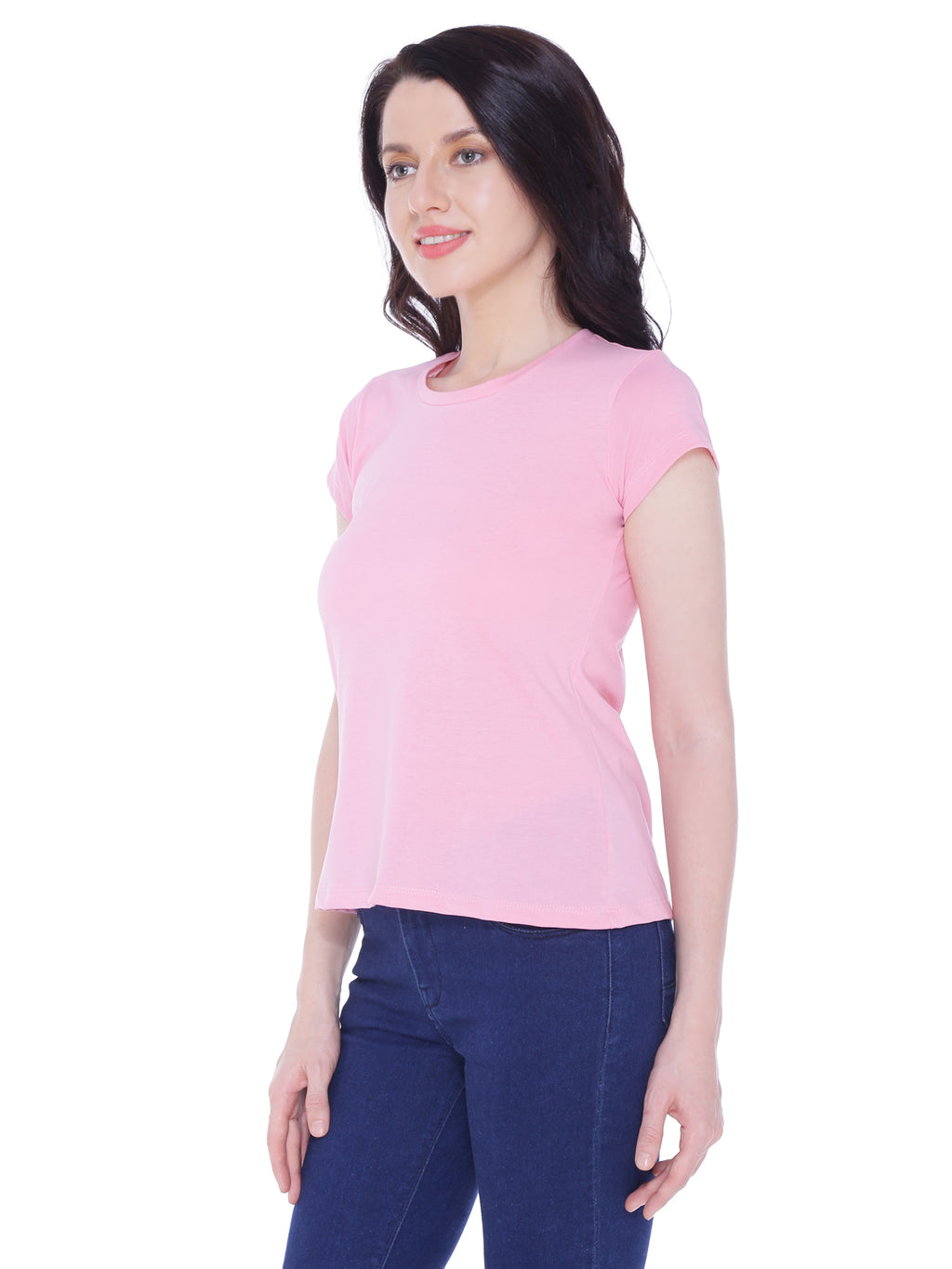 Autumn Hues Women Pink Extended Sleeves  Cotton  T-shirt