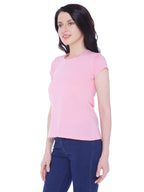 Autumn Hues Women Pink Extended Sleeves  Cotton  T-shirt