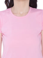 Autumn Hues Women Pink Extended Sleeves  Cotton  T-shirt