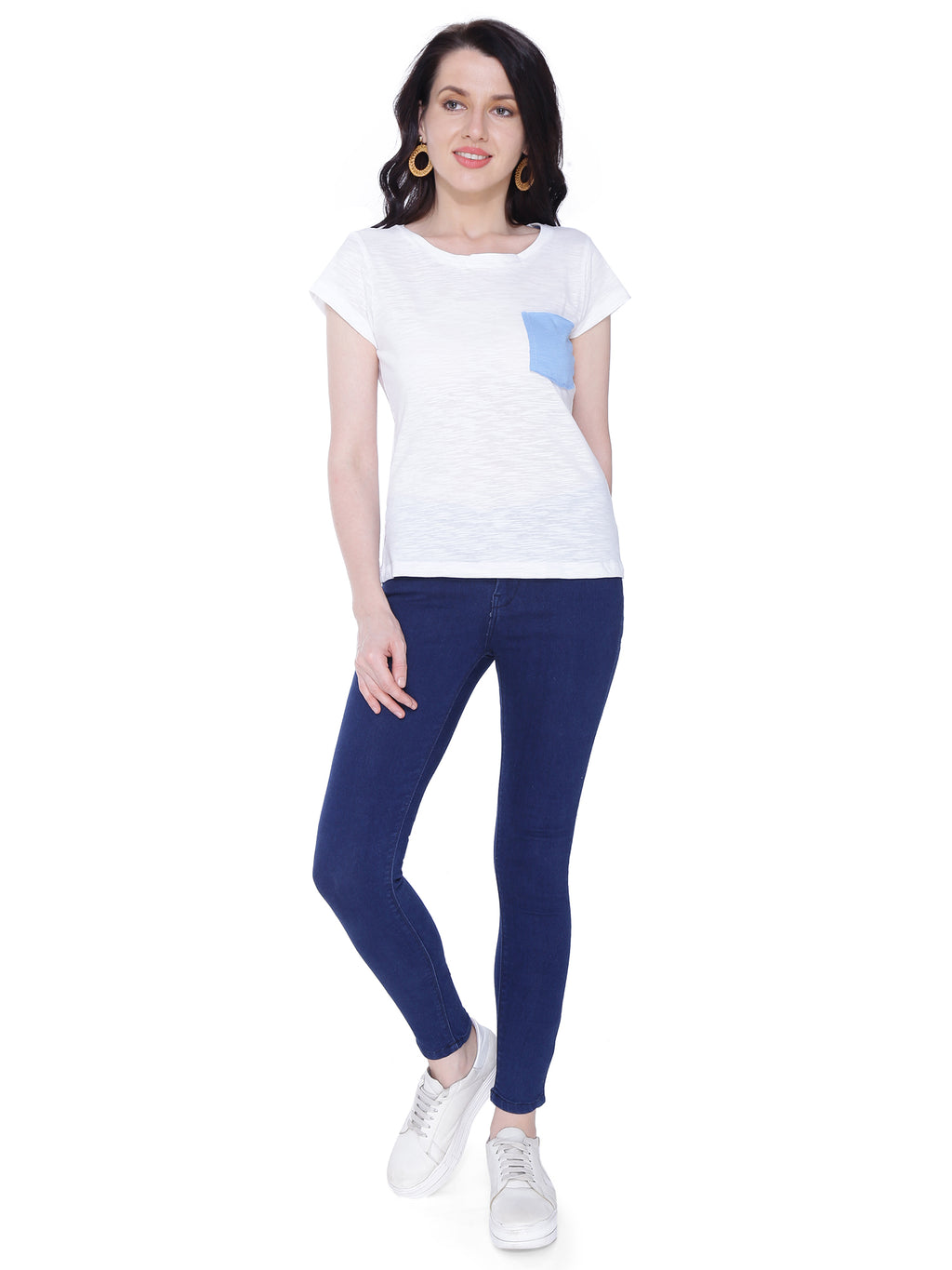 Autumn Hues Round Neck Cotton T-shirt
