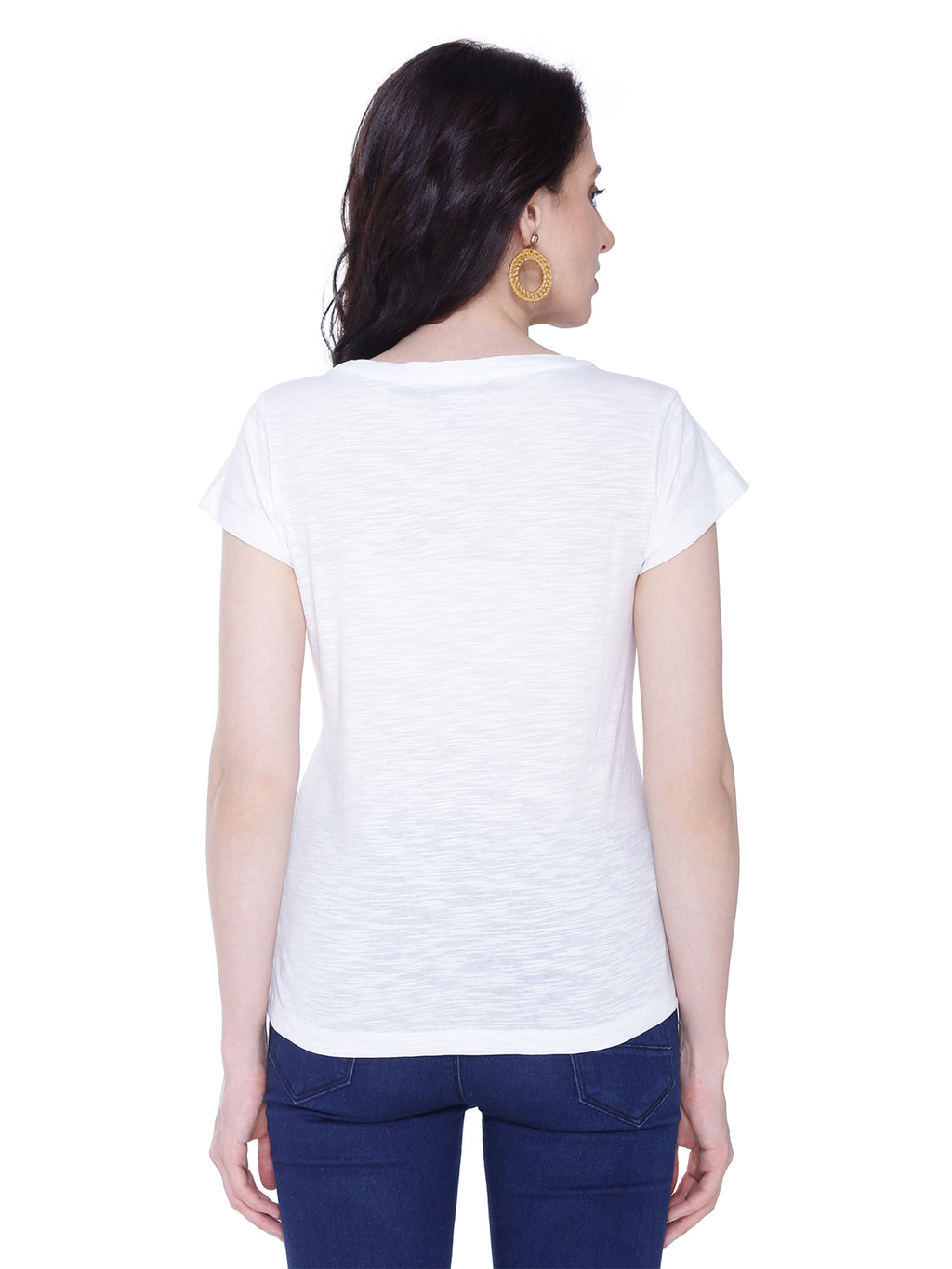 Autumn Hues Round Neck Cotton T-shirt