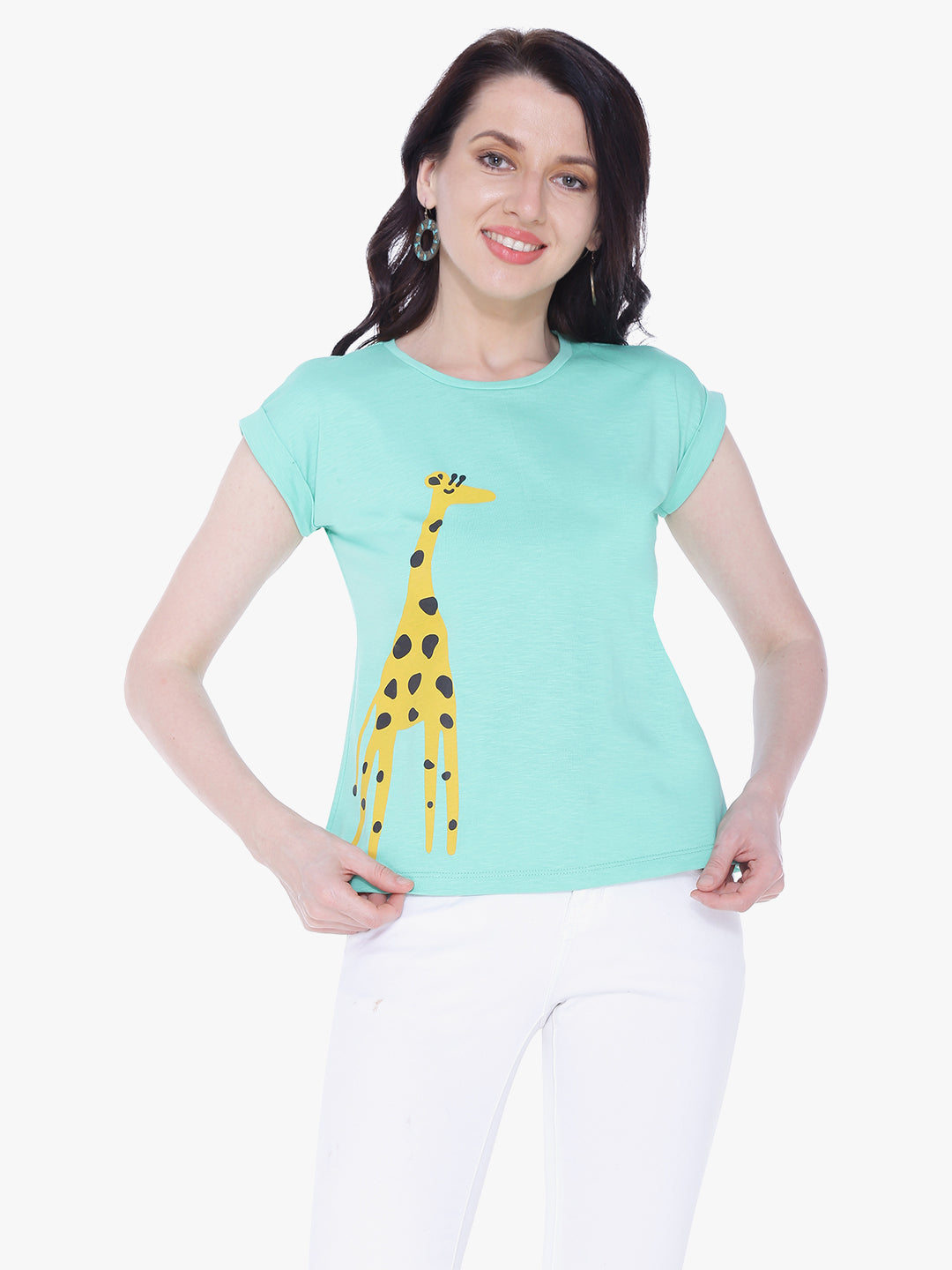 Autumn Hues Cotton Round Neck Short Sleeves Casual Tshirt