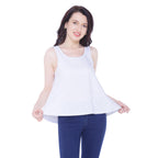 Autumn Hues Women Grey Pure Cotton Tank Top
