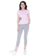Autumn Hues Women Grey Solid Cotton Track Pants
