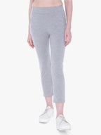 Autumn Hues Women Grey Solid Cotton Track Pants