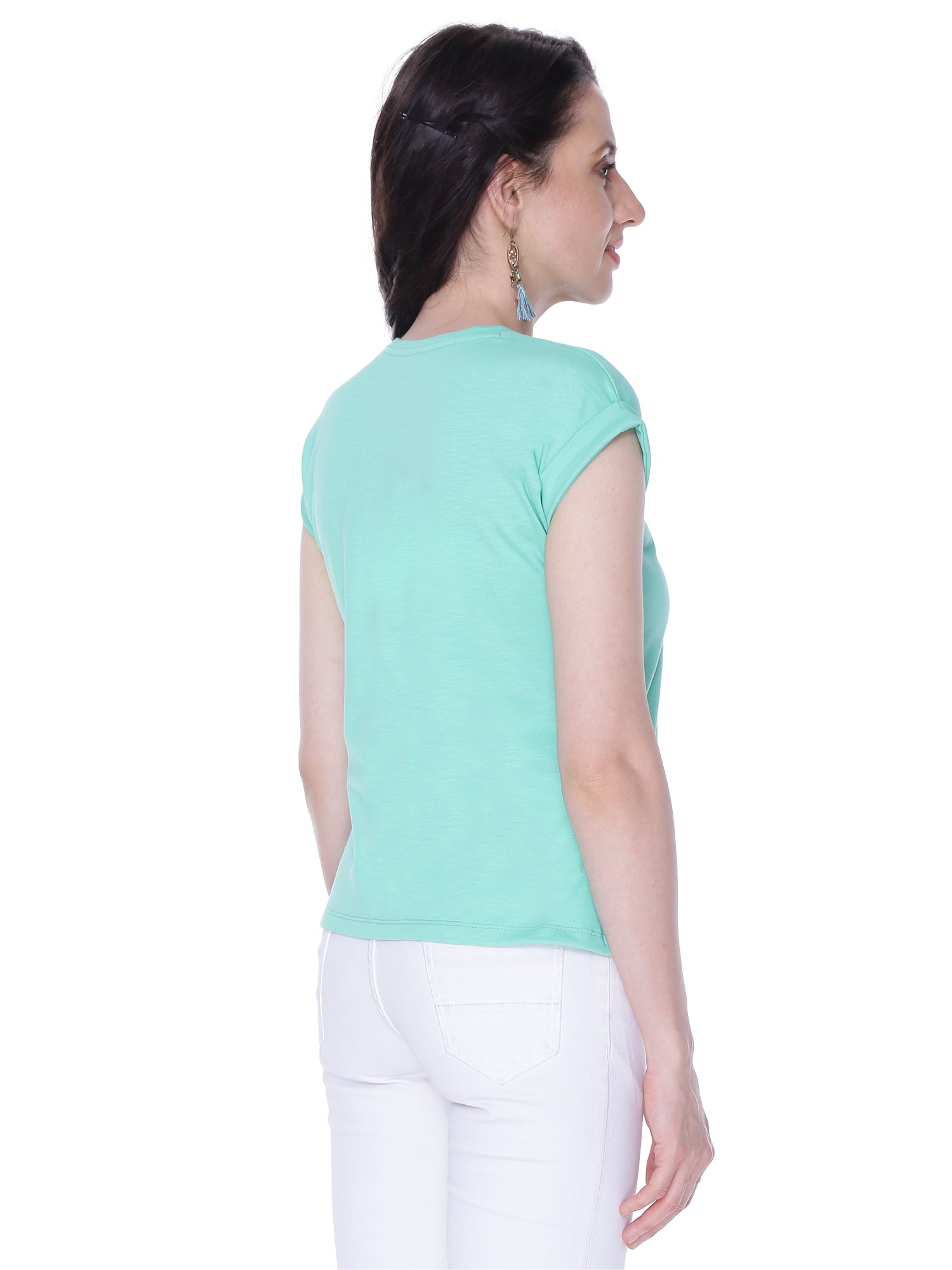 Autumn Hues Cotton Round Neck Short Sleeves Casual Tshirt