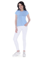 Autumn Hues Abstract Printed Round Neck Sleeveless Cotton T-shirt