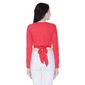 Autumn Hues Cotton Wrap Crop Top