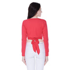 Autumn Hues Cotton Wrap Crop Top