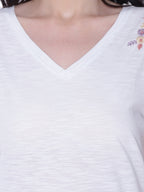 Autumn Hues Comfort V-Neck Cotton Casual T-Shirt