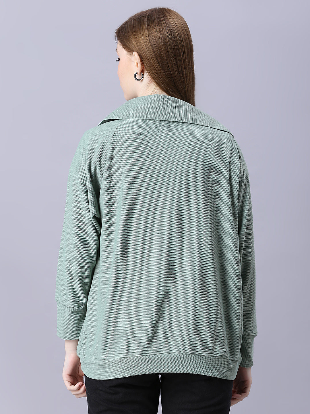 Autumn Hues Women Zipper Neck Pista Jacket