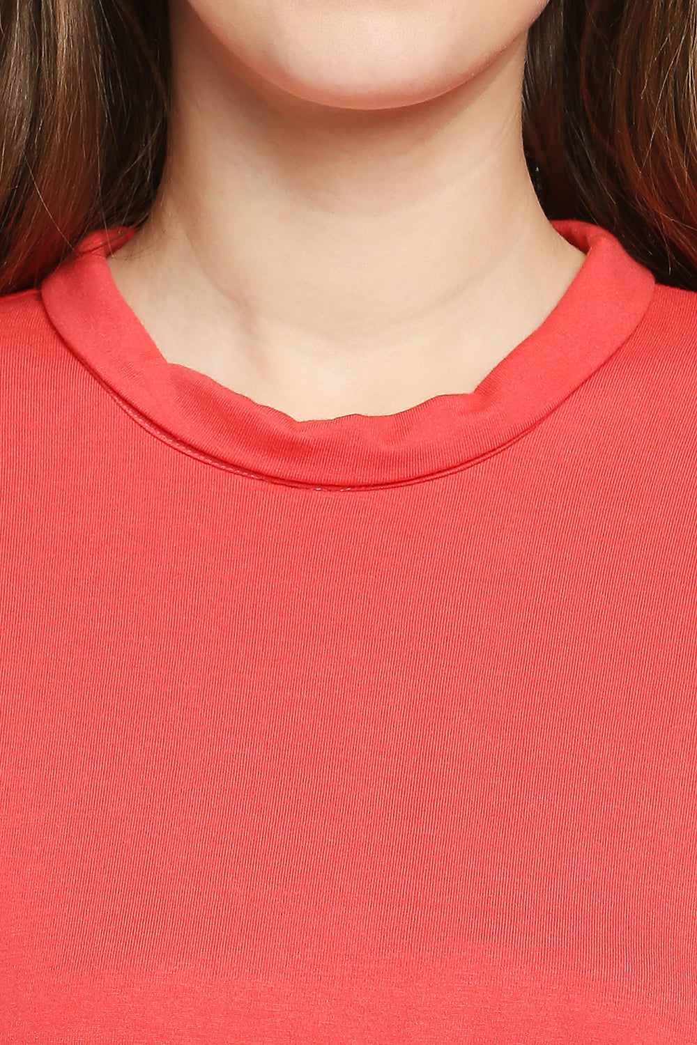 Autumn Hues Pink Solid T-shirt Dress